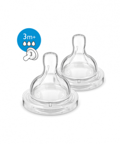  Philips Avent Tetinas anticólicas de 19.7 ft+, paquete doble,  tetinas de flujo rápido, pezón de flujo rápido (paquete de 4 pezones) :  Bebés