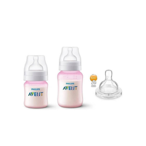 Philips Avent Biberón anticólicos para recién nacido, 4 unidades, flujo 1,  SCF421/47