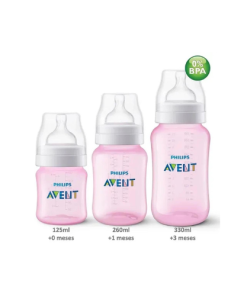 Set Biberones 4, 9 Y 11oz philips avent ANTICOLICO ROSA