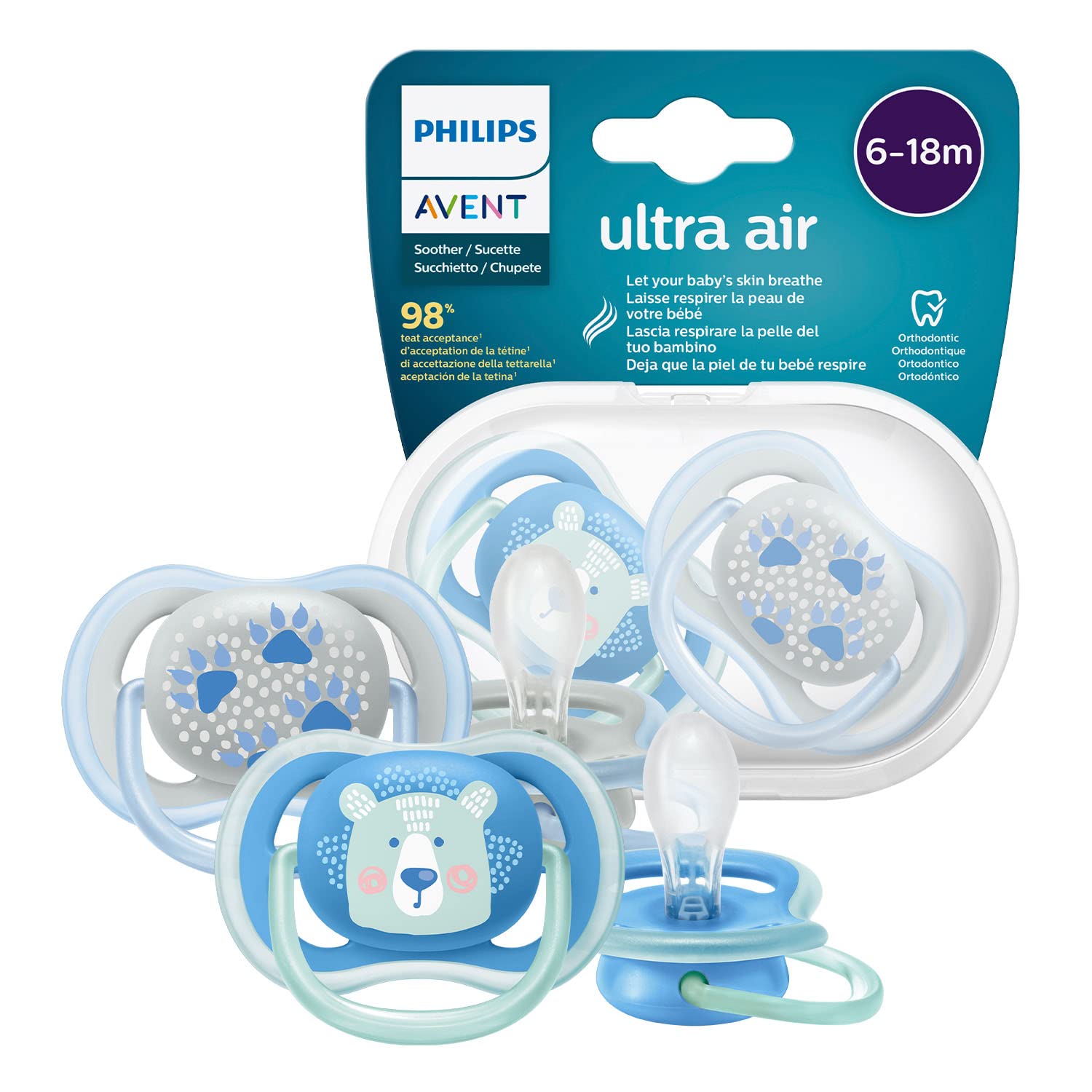 Pack de Chupetes Ultra Air para Bebés de 0 a 6 Meses