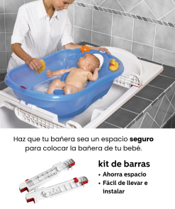 Alternative view of Bañera Onda Evolution con barras de soporte OKBABY